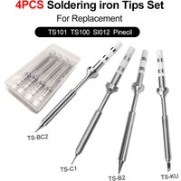 Ts verschiedene modelle schweiß spitzen b2 bc2 c1 ku ils i c4 k d24 kit für ersatz pine64 ts100 pinecil ts101 si012 lötkolben