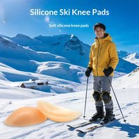 One Pair Silicone Knee Pads Adhesive Knee Brace for Skiing, Skating, Snowboarding, Unisex Skin-Friendly