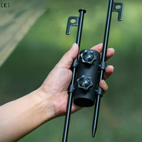 〔E〕Outdoor Camping Tent Ceiling Fixed Accessories Canopy Tarp Camp Pole Fixer Equipment Support Rod Fixing Tube Outdoor Tools