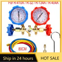 R410a 3 Way AC Diagnostic Manifold Gauge Set for Freon Charging Fits R32 R410a R-404A R-134a Refrigeration Manifold Gauge Air