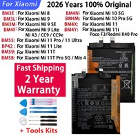 Original Battery For Xiaomi Mi 8 9 10 11 11i 11T Ultra SE Lite 5G Batteries BM4F BM4N BM4X BM4Y BM3L BM3M BP42 BM55 BM58 BM59
