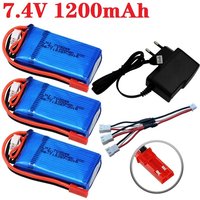7.4V 1200mah Lipo Battery Charger Set For MJXRC X600 V912 V262 V353 BQ202 UDI U829X RC Parts 2S Toy Battery 703048 With JST PLUG