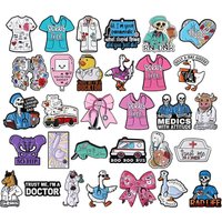31Styles Medical Enamel Pins Doctor Nurse Badges Stethoscope Lung Lapel Brooches Jewelry Accessories Gift For Friends