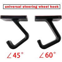 60° 45°degrees Hook Windshield Cradle Car Quick Release Hub Steering Wheel Hanger Holder for Universal Car