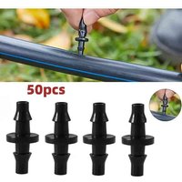50Pcs Barbed Drip Irrigation Connector 4/7mm Garden Water Pipe Joint Fitting Agricultural Landscape Irrigation Accessories