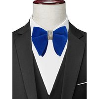 Velvet Crystal Bow Ties British Men's Suit Shirt Big Bowtie Handmade Jewelry Gifts Men Banquet Wedding Accessories Collar Flower