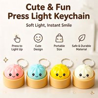 Funny Glowing Dumpling Keychain Mechanical Feel Fake Food Bao Bun Bag Charm Car Key Ring Wedding Party Favors Novelty Gift Idea