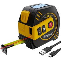 2in1 Laser Distance Meter 80m+5m Tape measure Multifunctional Rechargeable