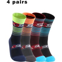 AliExpress GSIDI 4pairs Cycling Socks for Men And Women Ankle Length Breathable Moisture Wicking Compression Sports Tab Socks Running