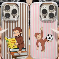 Cute Monkey C-Curious Georges Phone Case For IPhone 17 16e 16 15 14 13 12 11 Mini Pro Max X XR XSMAX 8 7 Air Plus Soft Cover