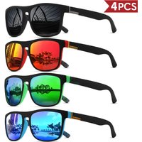 AliExpress 1-4PCS Men Classical Square Polarized Sports Sunglasses Lightweight PC Frame UV400 for Driving Fishing Cycling Unisex Durability