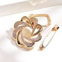 Exquisite Floral Design Dual-Purpose Silk Scarf Pin for Men and Women Jewelry Accessory Wedding, Holiday, and Party Gift