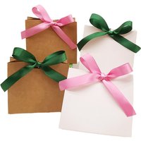 12/24Pcs Kraft Paper Blank Gift Bags Mini Wedding Favor DIY Gift Packaging Bag Box Guests Baby Shower Birthday Party Decoration