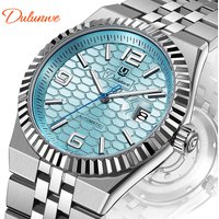 2027Dulenway's new Lu make men's luminous calendar waterproof solid steel belt business calendar automatic mechanical watch