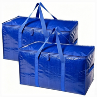 1pc Extra Large Moving Bags with Zippers Carrying Handles Heavy Duty Storage Tote Moving Boxes for Space Saving