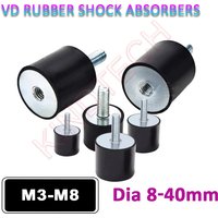 1/2/4/8Pcs M3 M4 M5 M6 M8 Male-Female Thread Rubber Shock Absorber Crash Pad VD-Type Damper Anti Vibration Isolation Mount