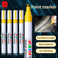 WQN-1/3/6/12 Pack Permanent Car Tire Yellow Paint Pen, Fade-Resistant Graffiti Color Car Tire Marker Supplies