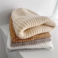 Winter Dome Brimless Casual Hat Warm Rabbit Fur Knit Hat women's double-layer Thick Wool Hat Casual Hat Toe Cap Cold Hat 4m868