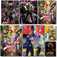 Anime JoJos Bizarre Adventure Retro poster art HD canvas advanced aesthetic Printing Paper Wall Art for Living Room Home Decor