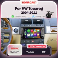BONROAD 7inch Radio For VW Volkswagen Touareg 2004-2011 Transporter T5 Multivan 2004-2009 With Wireless Carplay Android Auto Touch Screen DSP GPS MirrorLink Stereo