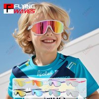 AliExpress flying waves New Children's Sunglasses MTB Fishing Sport Cycling Glasses UV400 Boys Girls Outdoor Bike Wrapped Eyewear Kids' Camping Goggles