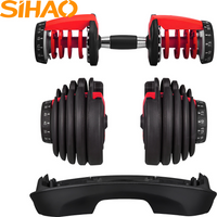 SIHAO Verstellbare Hantel 24KG 40KG Schnellverschluss-Gewichtsset mit Stabiler Basis Heimfitness-Trainingsgerät für Körpertraining