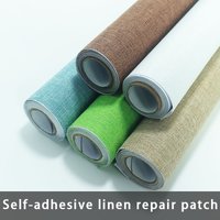 DIY Self Adhesive Linen Textured Ductility Fabric Make Handicraft for Desktop Wrap Fabric Collage Furniture Decorate Sofa Repair
