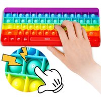 Rainbow Sensory Fidget Toys Keyboard Push Game Kids Anxiety Stress Relief Toy Juguetes Sensoriales Antiestrés Para Niños