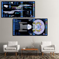 Modern Art Canvas Poster Star Trek USS Enterprise NCCD Star Fleet Spaceship Patent Ideal Wall Decor for Bedroom Living Room Cor