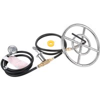 9 stücke/kit Propan Brenner Control Sytem Regler Schlauch Messing Regelventil passt Outdoor Feuerstelle Kamin 12 "doppel Brenner