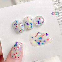 MIANEL 1-16pcs 12ML Beach Essentials Summer Nails Japanese Style Candy Fragments Gel Nail Polish Milk White Nails Supplies