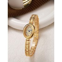 Ladies' Watch Steel Belt High Beauty Oval Bathtub Simple Quartz Watch Wholesale Bracelet Watch