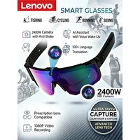 AliExpress Lenovo AI Smart Glasses ChatGPT 8K Anti-shake Camera 2400W Cycling Video&Photo Sport Sunglasses DualMic 32GB Windproof Goggles