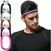 8PCS Candy Color Women Men Yoga Hair Bands 0.5CM Sports Headband Girls Non-slip Football Running Fitness Hair Accessories Sets