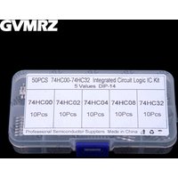 5Values 50PCS 74HC00 74HC02 74HC04 74HC08 74HC32 DIP-14 Integrated Circuit DIP IC Combination Kit