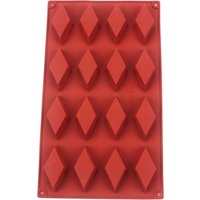 16 Holes Rhombus Pudding Silicone French Mousse Mould Square Diamond Chocolate Blocks French Dessert Chocolate Jelly Cake Mold