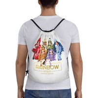 Custom Rainbow High Winter Break Drawstring Backpack Sports Gym Bag for Women Men Cartoon Anime Tv Training Sackpack