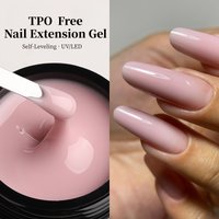 MSHARE 50ml Baby Pink Builder Nails Gel Hema Tpo Free Gel Nail Construction Self Leveling Gel for Nail Extension UV Led image 4