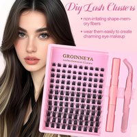 DIY Eyelash Extension Kit Natural Fluffy Dense Lashes Glue Kit Lash Lash With Lashes Tool Mixed Individual Makeup H2B1