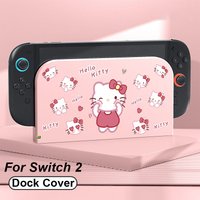 Faceplate Protective Cover For Nintendo Switch 2 2025 TV Dock Station Cute Cartoon Cat Decorative Replacement Front Plate Case