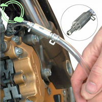 BBQ4 Hydraulic Brake Bleeder Tool Lockable Automotive Brake Fluid Bleeder Bleeding Hose With Non Return One Way Check Valve
