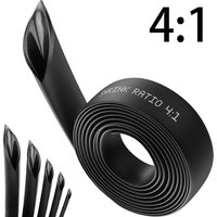 Φ4mm to Φ52 Heat Shrink Tubing-4:1 Ratio Dual Wall Adhesive Lined Shrinkable Wire Wrap Tube Waterproof Industrial Black