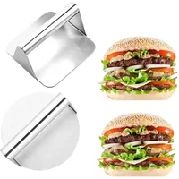 Stainless Steel Hamburger Press Meat Press Hamburger Press Meat Pie Make Kitchen Gadgets Kitchen Tools Cooking Accessories