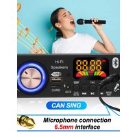 KEBIDU 200W Amplifier Decoder Board Bluetooth 5.3 MP3 Player DC12V WMA APE Decoder Board Car Audio Module Support TF AUX USB Mic