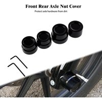 Motorcycle Front Rear Axle Nut Covers Caps Black For Harley Sportster XL 883 1200 Softail Deluxe V-Rod Touring CVO Road King