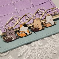 2/4pcs/set New Cat Creative Paper Page Clip Pink Katten Paperclips for Bookmark Office School Decoration Accessories