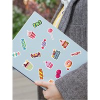 AliExpress NONE 100PCS Cartoon Lollipop Donut Waterproof Stickers for Helmet Bicycle Hand Account Pencil Case Decals