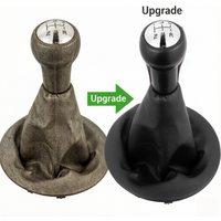 Car Manual Gear Shift Knob with Boot PU Leather Shifter Stick Lever Gaiter for Citroen Berlingo III Peugeot Partner 2008