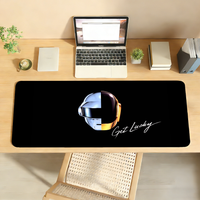 D-Daft P-PunkS Mouse Pad Non-slip Locking Edge DeskMat PC Laptop Accessories Rubber Office Keyboard Game Carpet 350x900x3mm