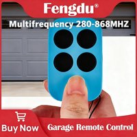 4-Channel Multi-Frequency 280MHz to 868MHz Learning Code Feature Command Garage Door Opener Remote Control Duplicator